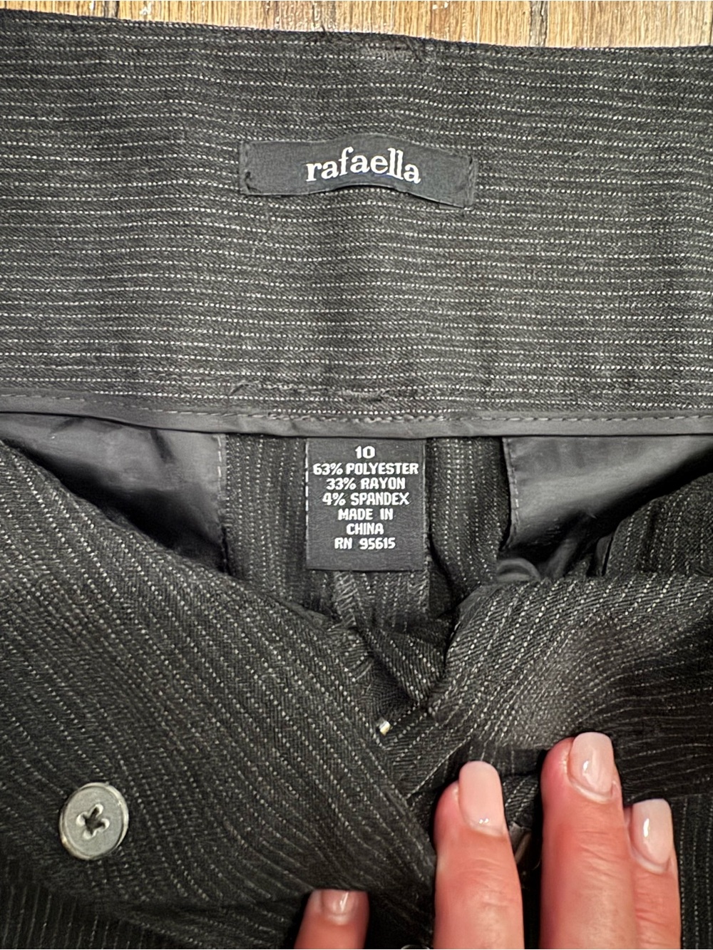 Rafaella Black Straight-Leg Dress Trousers - Picture 2 of 3